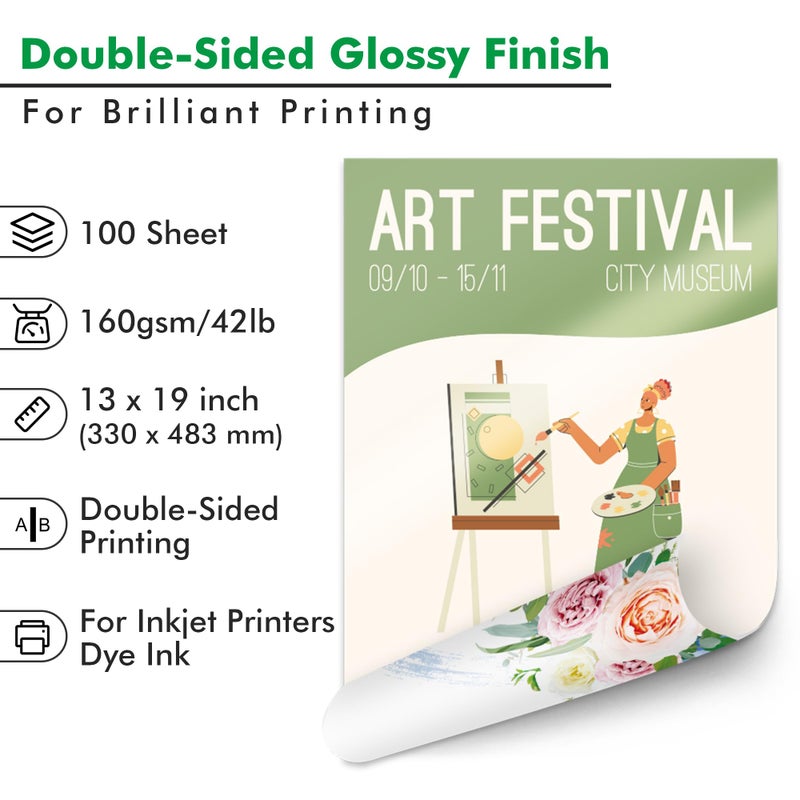 KOALA PAPER Koala Brochure Paper Double Side Glossy for Printing Photo 13X19 Inches 100 Sheets Compatible with Inkjet Printer 42LB - Image 2